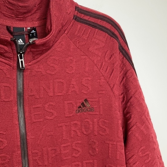 Adidas badge of sport 3 stripe full zip jacket size XL - Picture 5 of 13
